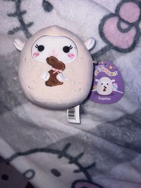 Squishmallows Sophie Plush - Light Pink Lamb with Chocolate Bunny Accent